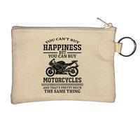 Porte-monnaie beige « You Can't Buy Happiness But You Can Buy Motorcycles and That's The Same Thing »