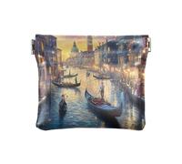 Porte-monnaie bleu arbre étoilé sans fermeture éclair, sac à cosmétiques étanche pour voyage, Vintage Venise Blue, one size, Vintage Venise Blue