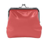 Porte-monnaie bleu ciel profond sans fermeture éclair, pochette décontractée pour un usage quotidien, Brique réfractaire, one size, Brique réfractaire