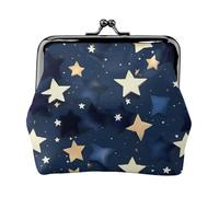 Porte-monnaie bleu marine avec imprimé ciel et étoiles, mini porte-monnaie pour femme, petit porte-monnaie pour carte de crédit, carte d'identité, clé, noir, One Size, Vintage