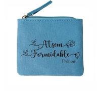 Porte Monnaie Bleu Motif Atsem Formidable Personnalisable