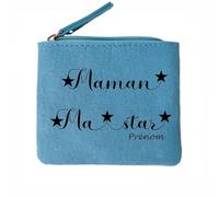 Porte Monnaie Bleu Motif Maman Star Personnalisable