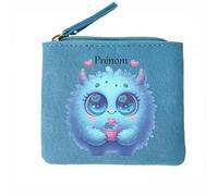 Porte Monnaie Bleu Motif Ourson Cupcake Personnalisable