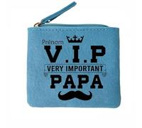 Porte Monnaie Bleu Motif Papa VIP Personnalisable