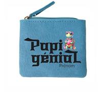 Porte Monnaie Bleu Motif Papi Genial Personnalisable