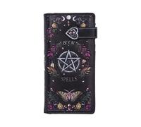 Porte-monnaie Book of Spells en relief, style gothique, 19 cm x 10 cm x 3 cm