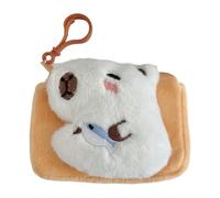 Porte-monnaie Capibara, porte-monnaie Capibara pour porte-clés, adorable sac à main pour animaux en peluche Capbara - Mignon et drôle Capybara en peluche avec animal en peluche, sac décontracté