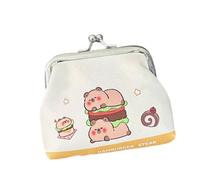 Porte-monnaie Capybara en cuir synthétique avec motif dessin animé, sac de rangement pour écouteurs, porte-monnaie pour femme et fille, 03Style, Organiseur de sac