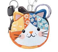 Porte-Monnaie Chat Pochette À Monnaie À Fermeture Éclair Mignonne Fleur