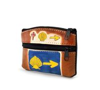 Porte-monnaie Chemin de Saint-Jacques, bon chemin, pèlerin à Saint-Jacques, pétoncle Chemin, coquillage, accessoires Kit compostelan, Talla unica