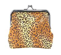 Porte-monnaie coloré dessin animé soleil baiser serrure change porte-monnaie, peau de léopard., one size, Peau de léopard