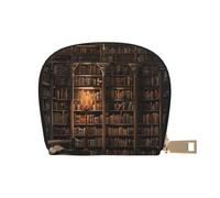 Porte-monnaie coloré en cuir synthétique avec imprimé cupcakes « Happy Birthday » avec 12 emplacements pour cartes, mini portefeuille pour femme et cadeau attentionné, Bibliothèque mystérieuse de la