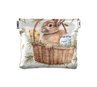 Porte-monnaie coloré hamburgers avec fermeture à pression, pochette de change, sac à monnaie pour homme et femme, taille 10,9 x 9,4 cm, Vintage Pâques Beige, one size, Vintage Pâques Beige