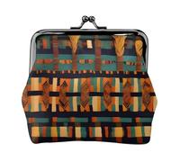 Porte-monnaie compact africain classique imprimé 11,5 x 10,5 cm mignon mini portefeuille avec fermeture à baiser pochette étanche