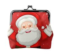 Porte-monnaie compact avec fermeture à glissière et pochette étanche Merry Christmas 11,5 x 10,5 cm