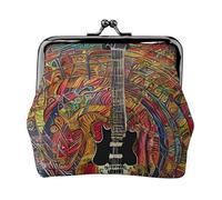 Porte-monnaie compact avec fermeture à glissière pour guitare acoustique et guitare