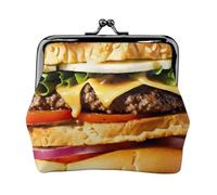 Porte-monnaie compact avec imprimé amusant - 11,5 x 10,5 cm - Joli mini portefeuille avec fermeture à baiser - Pochette étanche