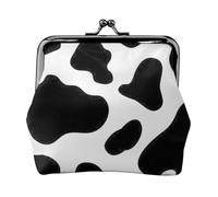 Porte-monnaie compact imprimé vache 11,5 x 10,5 cm mignon mini portefeuille avec fermeture à baiser pochette étanche