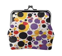 Porte-monnaie compact moderne du milieu du siècle avec serrure étanche pour femme avec formes en forme de goutte pour cadeaux de voyage, Noir , Taille unique, Sac à dos décontracté