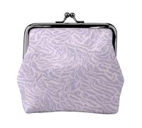 Porte-monnaie compact pour femme avec serrure étanche Motif feuille violette, Noir , Taille unique, Sac à dos décontracté