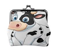 Porte-monnaie compact pour femme avec serrure étanche Motif vache à lait, Noir , Taille unique, Sac à dos décontracté