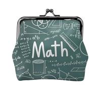 Porte-monnaie compact pour leçon de mathématiques avec verrou de baiser - Mini pochette mignonne pour pièces de monnaie et cartes