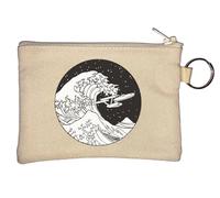 Porte-monnaie Cosmic Wave of Kanagawa Starship Beige