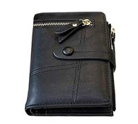Porte-monnaie court pour femme - Porte-monnaie pliable - Portefeuille rechargeable, Noir , Taille unique
