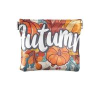 Porte-monnaie Cowboy Riding Bull en cuir synthétique pour pièces de monnaie, pochette à presser, mini sacs cosmétiques, AutomneTexte avec éléments d'automne, Motif :