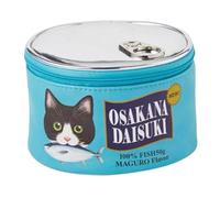 Porte-monnaie créatif en forme de canette de chat - Jolie pochette zippée en motifs de thon, saumon et maquereau - 12,4 x 7,9 cm - Matériau PU souple, sac de rangement portable pour pièces de monnaie