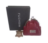 PORTE MONNAIE CUIR BOURSE BOITE CARMIN