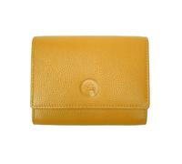 Porte-monnaie cuir spacieux zip et multi compartiments pour ranger 12 cartes, identité, permis, billet, monnaie - LOLUNA® - Jaune