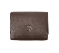 Porte-monnaie cuir spacieux zip et multi compartiments pour ranger 12 cartes, identité, permis, billet, monnaie - LOLUNA® - Marron
