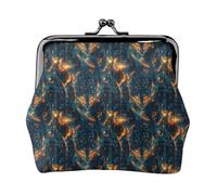 Porte-monnaie Cyber imprimé léopard pour femme, porte-monnaie Kiss-lock, petit porte-monnaie en cuir synthétique