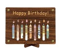 Porte-Monnaie d'anniversaire en Bois, Porte-Monnaie d'anniversaire pour espèces, Caisse en Bois pour Carte de Anniversaire, Ornement Artisanal en Bois, Porte-Monnaie en Bois pour garçons, Filles