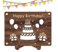 Porte-Monnaie d'anniversaire en Bois, Porte-Monnaie d'anniversaire pour espèces - Caisse en Bois pour Carte de Anniversaire,Organisateur d'argent en Bois, Porte-Monnaie en Bois pour