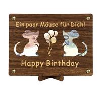 Porte-Monnaie d'anniversaire en Bois, Porte-Monnaie d'anniversaire pour espèces - Caisse en Bois pour Carte de Anniversaire | Organisateur de Billets en Bois, Ornement Artisanal en Bois pour Bureau