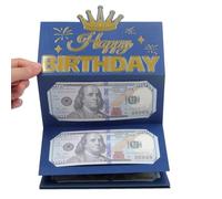 Porte-monnaie d'anniversaire - Enveloppes pour argent | Enveloppe d'argent d'anniversaire pour cadeau d'argent | Carte d'anniversaire | Tirelire pliable pour les vacances | Portefeuille créatif pour
