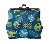 Porte-monnaie de camion à benne basculante, porte-monnaie avec serrure de baiser, petit porte-monnaie en cuir synthétique pour femme