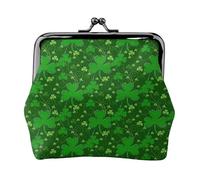 Porte-monnaie de la Saint-Patrick avec imprimé pailleté - Pratique - Mini pochette pour femme (11,5 x 10,5 cm), noir, One Size