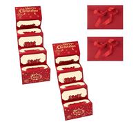 Porte-monnaie de Noël,2 Enveloppes de Noël a 6 Compartiments pour Billets,pour Femmes,Hommes,Filles,Garçons,Maman et Papa