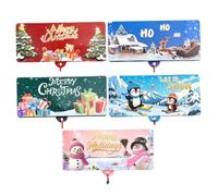Porte-monnaie de Noël, 5 pièces, porte-monnaie de Noël pour espèces, 10 emplacements, enveloppes créatives DIY pour cadeaux en espèces, cadeaux surprises pour enfants, parents, am