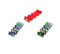 Porte-monnaie de Noël avec pompon et 10 emplacements pour cartes, fabriqué à partir de papier spécial pour organiser les cartes de vacances et les billets d'un dollar (rouge)