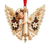 Porte-monnaie de Noël en acrylique avec ange pour décoration de fête | Le design mignon de dessin animé garde la monnaie de rechange pratique tout en ajoutant un charme festif à votre bureau