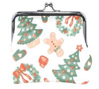 Porte-monnaie de Noël en cuir blanc avec boucle pour femme, Christmas Cheer White, OneSize
