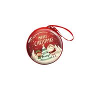Porte-monnaie de Noël en métal pour enfants avec motifs de dessins animés, utilisation sûre pour les vacances, l'école, portefeuille portable pour enfants, rond, E