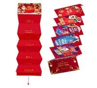 Porte-monnaie de Noël - Enveloppe cadeau en espèces, portefeuille surprise de vacances | Organisateur de billets sur le thème du père noël, porte-carte cadeau à fentes, enveloppe festive créative