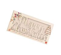 Porte-monnaie de Noël magnifiquement conçu, enveloppes uniques en bois, cadeau festif, présentation créative