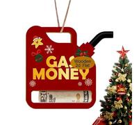 Porte-monnaie de Noël, organisateur en bois 2D avec clips décoratifs pour les fêtes - Porte-monnaie de Noël, pour les vacances, les hommes, le papier cadeau d'anniversaire