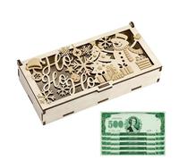 Porte-monnaie de Noël - Porte-monnaie saisonnier en bois avec matériel, accessoire de vacances, design charmant, cadeau festif pour les voyages de réunion de fête de ma